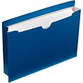Quill Brand® Reinforced File Jacket, 2 Expansion, Legal Size, Blue, 50/Box (74950BE)