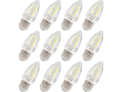 Viribright 2.5-Watt Daylight LED Candle Candelabra Bulb, Dozen (650191-12)