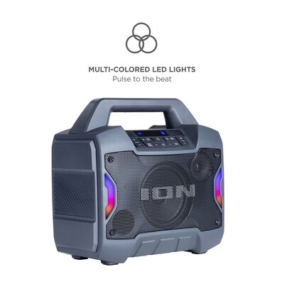 ION Game Day Primetime Wireless Bluetooth Portable Speaker, Water Resistant, Black (GAMEDAYPRIM)