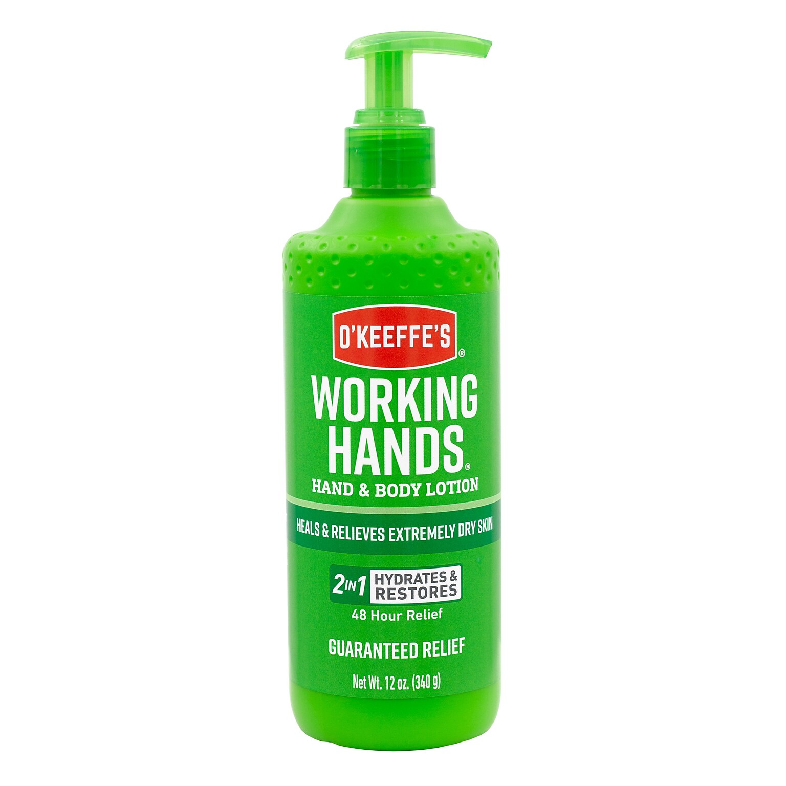 OKeeffes Working Hands Hand & Body Lotion, 12 oz Pump Bottle (115760)