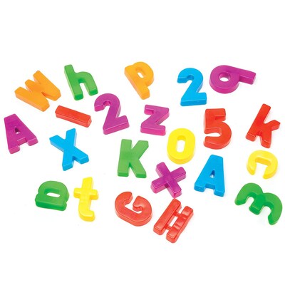 Educational Insights Plastic Magnetic Letters & Numbers, Multicolored, 99 Pieces/Pack, 2 Packs (EI-1