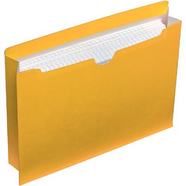 Quill Brand® Reinforced File Jacket, 2 Expansion, Legal Size, Yellow, 50/Box (74950YW)