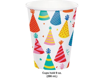 Creative Converting Hats Off Birthday Cup, Multicolor, 24/Pack (DTC372505CUP)