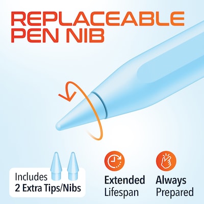 Delton DAP7 Stylus Pen, Wireless Magnetic Charging, Blue (DAP7BL)