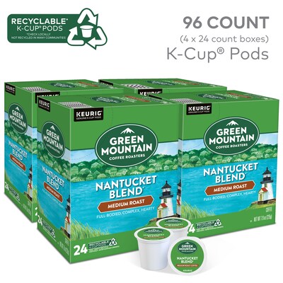 Green Mountain Nantucket Blend Coffee Keurig® K-Cup® Pods, Medium Roast, 96/Carton (6663)