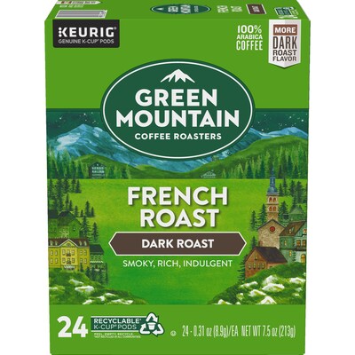 Green Mountain French Roast Coffee Keurig® K-Cup® Pods, Dark Roast, 24/Box (6694)