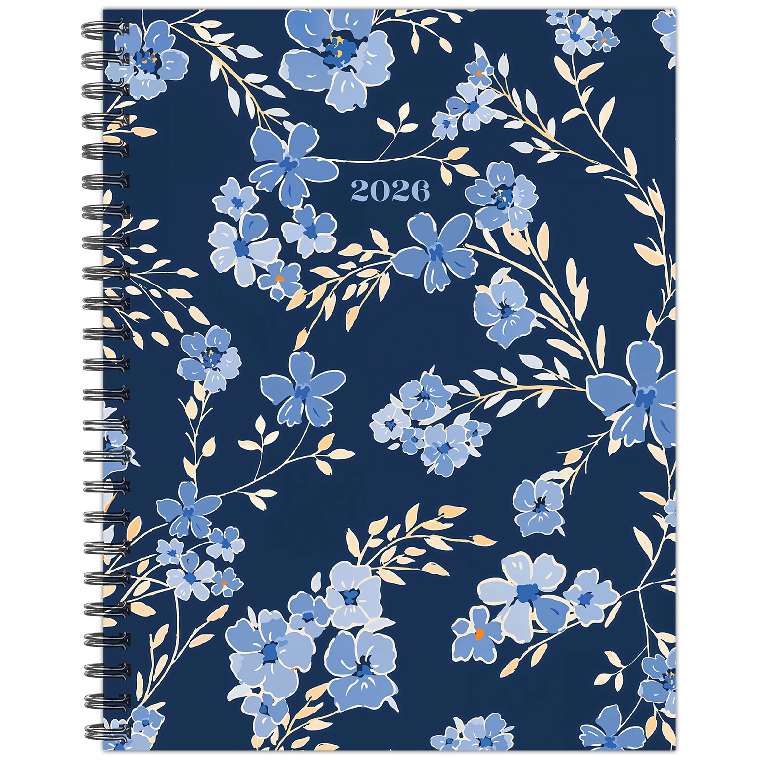 2026 Willow Creek Blue Floral 8.5 x 11  Weekly & Monthly Planner, Paperboard Cover (56707)