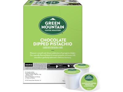 Green Mountain Coffee Roasters Chocolate Dipped Pistachio Coffee Keurig® K-Cup® Pods, Light Roast, 24/Box (5000378228)