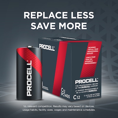 Procell C Alkaline Battery, 72/Pack (PC1400)