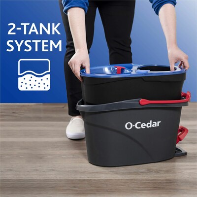 O-Cedar EasyWring RinseClean Spin Mop & Bucket Kit, Multicolored (168534)