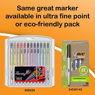 BIC Intensity Fine Point Permanent Markers (GPMXP361-AST)