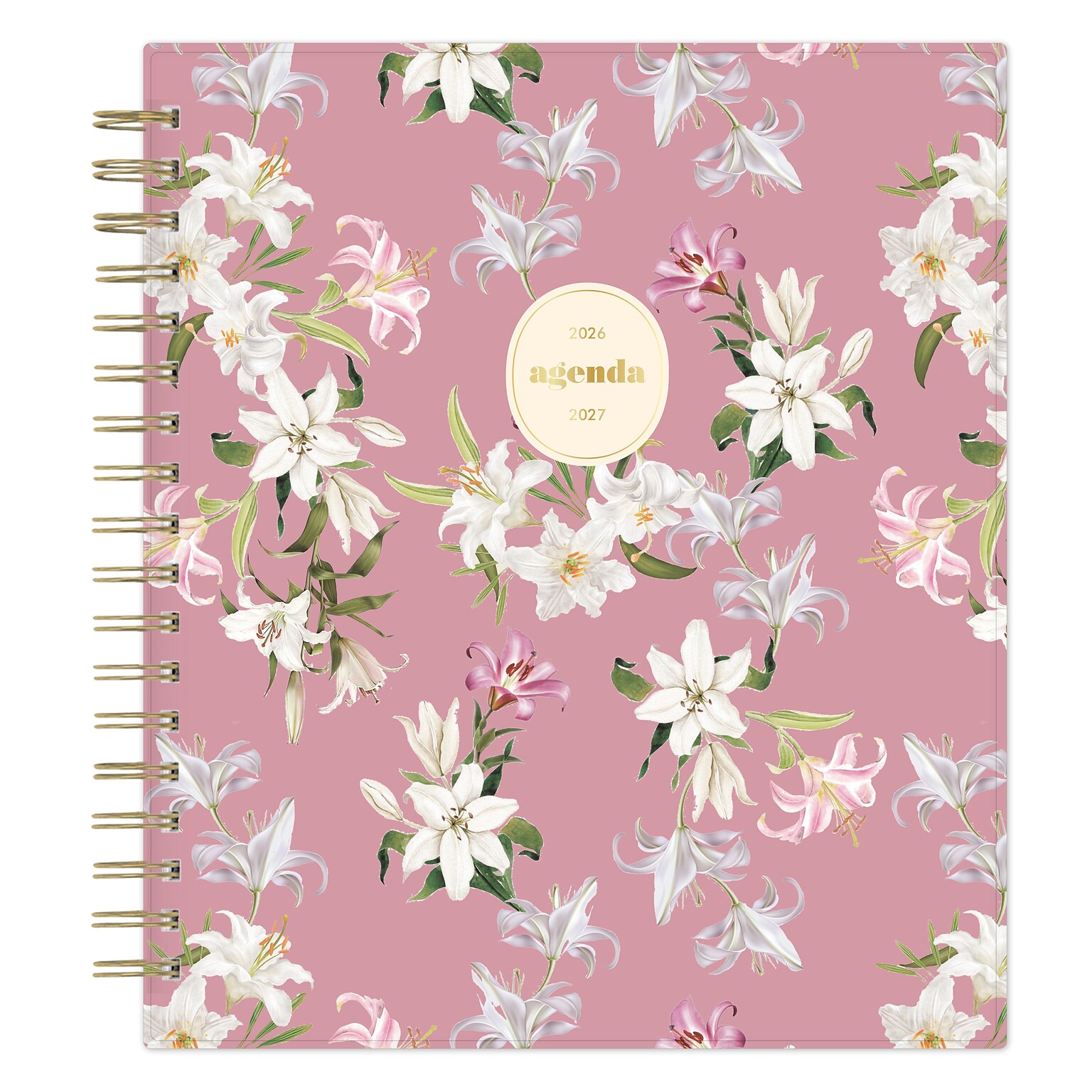 2026-2027 Blue Sky Liliana Rose 8 x 10 Academic Year Daily & Monthly Planner, Plastic Cover (159087)