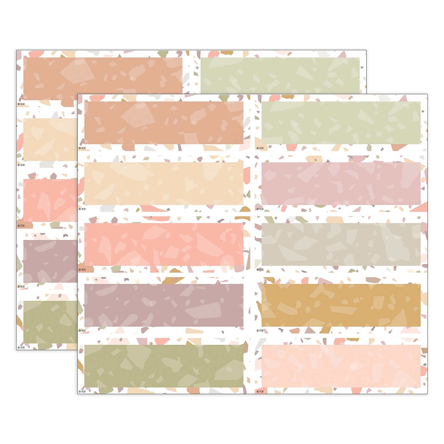 Teacher Created Resources Terrazzo Tones Magnetic Labels Accents, Multicolored, 20/Pack, 2 Packs (TCR77066-2)