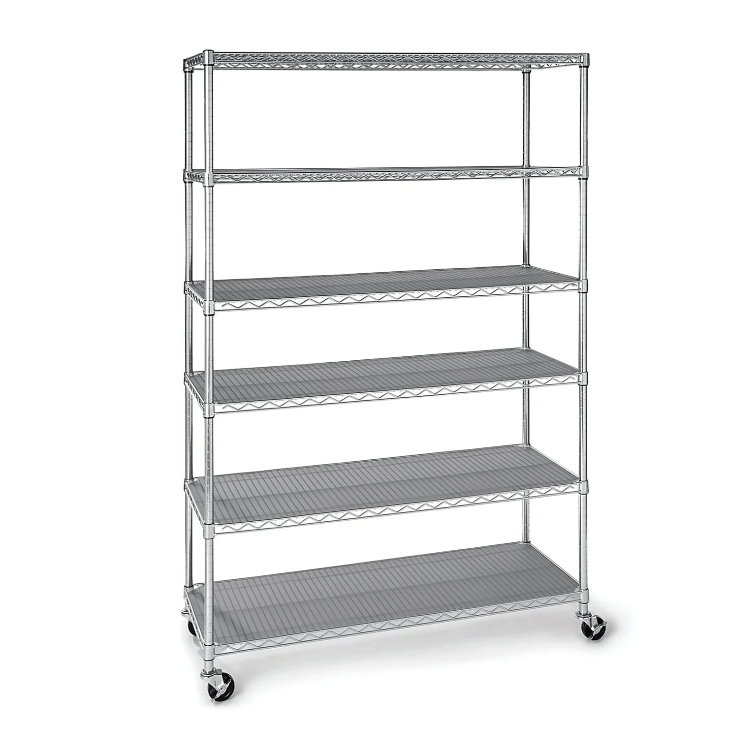 Nahanco 6-Shelf Wire Stand Alone Utility Rack, 75.5 x 47.75 x 18, Chrome (EL8162)