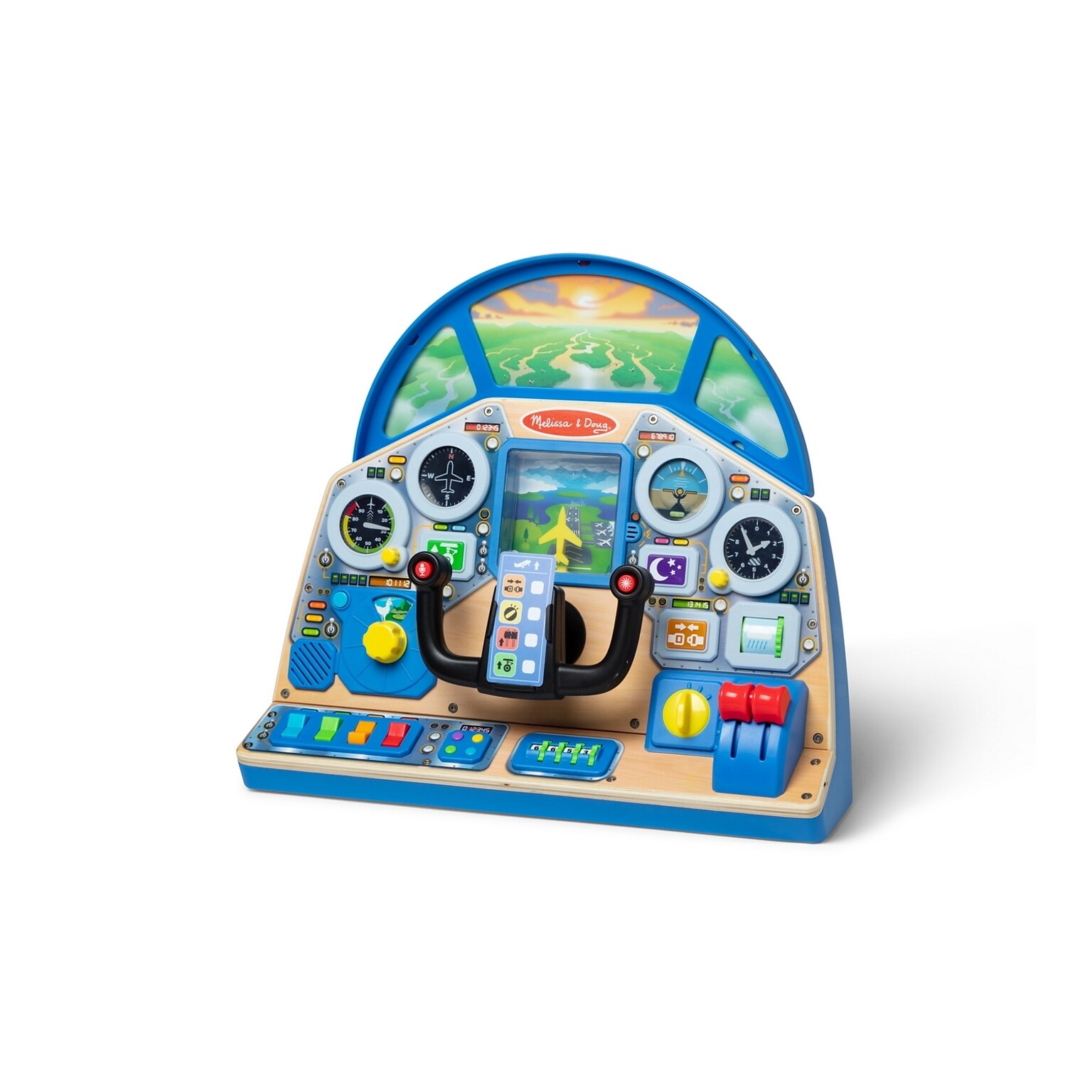 Melissa & Doug Jet Pilot Interactive Dashboard Wooden Toy (32300)
