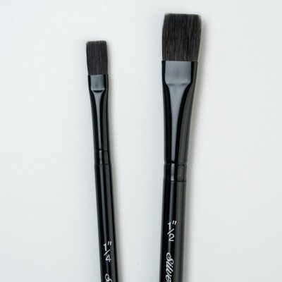 Silver Brush Black Velvet Square Wash Brushes, 2/Set (SLVBV3058)