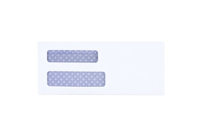 Staples Self Seal Self Seal Security Tinted #8 Double Window Envelopes, 3 5/8 x 8 5/8, White, 500/