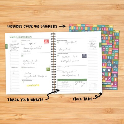 2025-2026 Willow Creek Never Be So Kind 8.5" x 11" Academic Year Weekly & Monthly Planner, Yellow (54949)