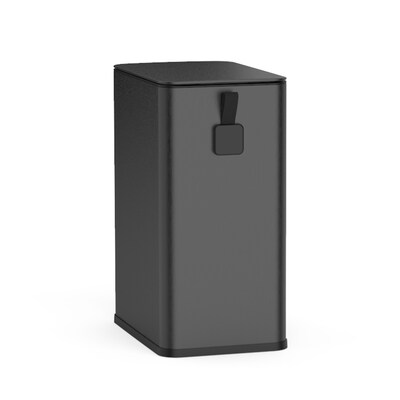 NineStars Stainless Steel Indoor Step-On Trash Can, 2.6 Gallons, Black (XZD-10-88BK)