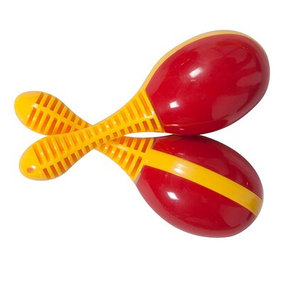 Westco Educational Products Mini Maracas, 2 Per Pack, 3 Packs (WEPMA7002RD-3)