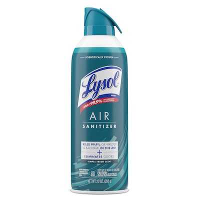 Lysol Air Sanitizer Spray, Simple Fresh Scent, 10 oz., 6/Carton (19200-99350CT)