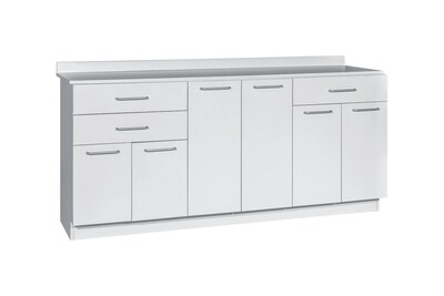 Viva Comfort 36.75"H x 72"W Exam Room Medical Cabinet, 6-Doors, 3-Drawers, Gray (ADIME902-BASE-72-NS-GRY-MK)