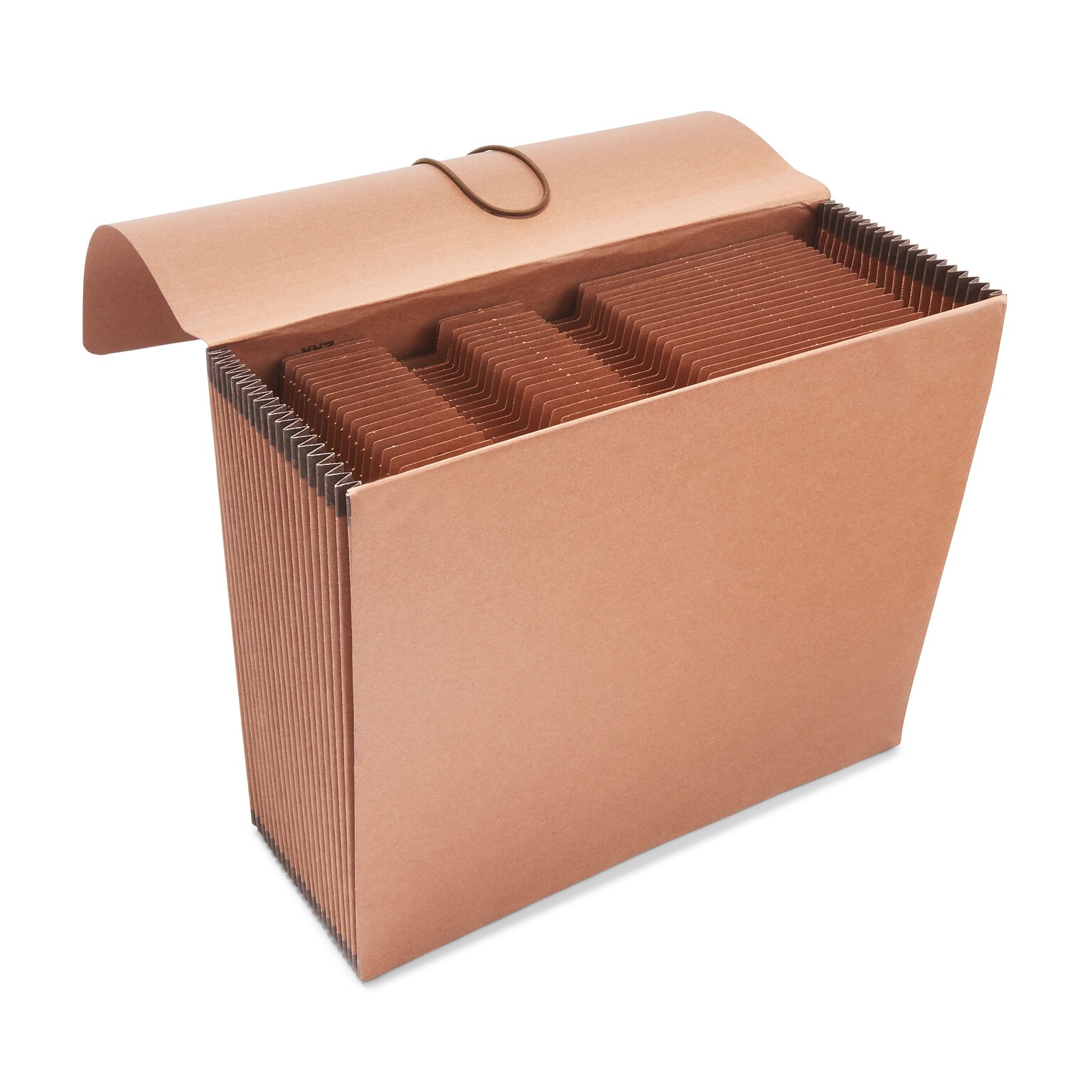 Staples® Heavy Duty Reinforced Expanding Wallet with Flap & Cord Closure, Letter Size, Brown (ST595372)