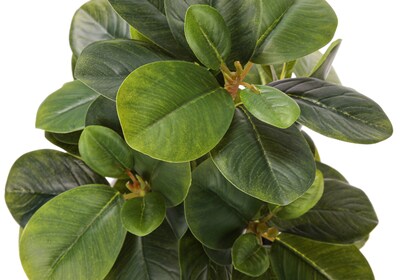 Monarch Specialties Inc. 14" Artificial Ficus Elastica Plant in Pot, 2/Set (I 9557)