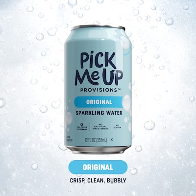Pick Me Up Provisions™ Original Sparkling Water, 12 oz., 24 Cans/Carton (PM63525)