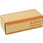 CONTROLTEK $500 of Quarters Coin Box, 1-Compartment, Kraft/Orange, 50/Pack (560062)