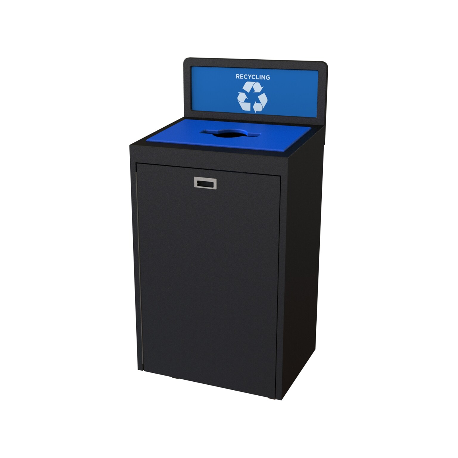 CleanRiver TIM Plastic Recycling Bin, 36 Gallon, Black (TIM36-1-R-BK)