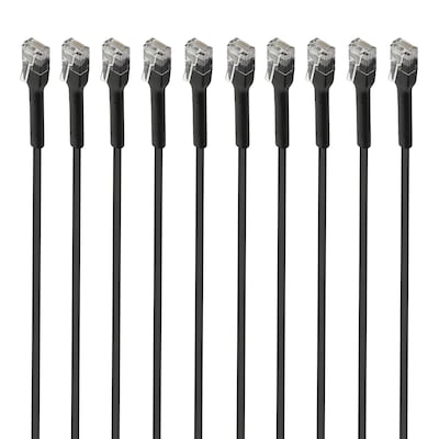 Intellinet Network Solutions 1ft CAT-6 Ethernet Cable, 23 AWG, Black, 10/Pack (ICI745161)