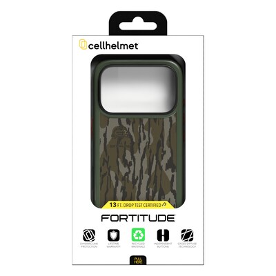 cellhelmet Fortitude MagSafe Phone Case for Apple iPhone 17 Pro, Mossy Oak Bottomlands (CF-122-MO)