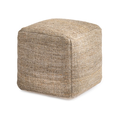 Anji Mountain Sierra Cocoa Fabric Square Pouf Ottoman (AMBPF178-1616)