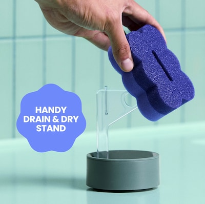 Brite by Scotch-Brite Scrub & Wipe with Drain and Dry Stand, 1/Pack (BRSS-3)