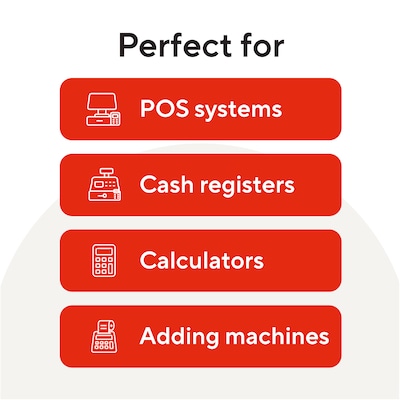 Staples Adding Machine Register and Calculator Rl 1-Ply 2 1/4-Inch X130-Ft 100/Pk