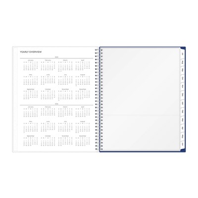 2025-2026 Blue Sky Colorblock 8.5" x 11" Academic Year Weekly & Monthly Planner, Plastic Cover, Blue (156066-A26)