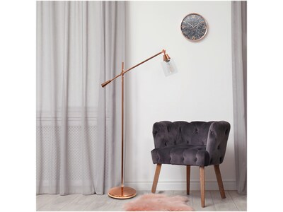 Lalia Home Studio Loft 55.5" Rose Gold Floor Lamp with Cylindrical Shade (LHF-5021-RG)