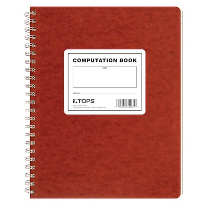 TOPS Computation Notebook, 9-1/2 x 11-3/4, 76 Sheets, Graph Ruled, Red (TOP 35061)