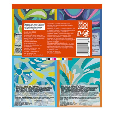 Kleenex Antiviral Facial Tissue, 3-ply, 55 Tissues/Box, 4 Boxes/Pack (54506)