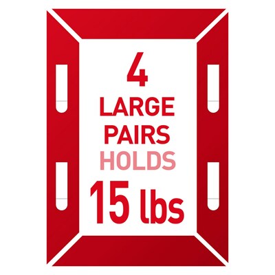 Command Large Hanging Strips, 15 lb., White, 4 Pairs/Pack (17206-ES)