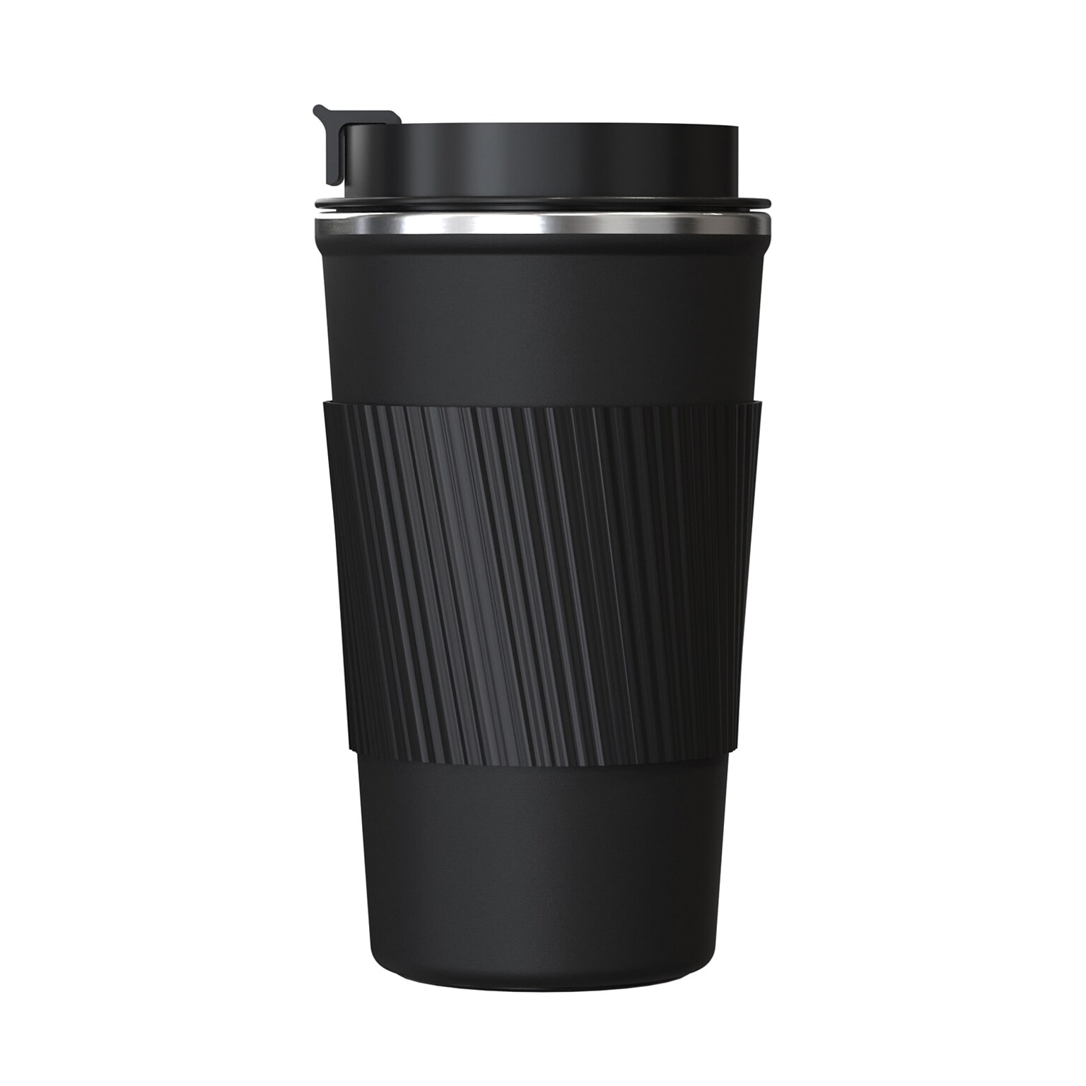 Outdoors Professional Stainless Steel Double-Walled Vacuum Insulated Coffee Cup, 17.2 oz., Black (OUTD9447)