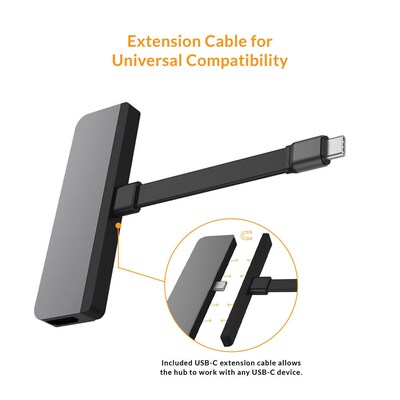 Hyper HyperDrive 6-Port USB-C Media Hub, Gray (HD449WM)