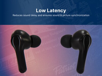 Emerson Gaming True Wireless Bluetooth Earbuds, Black (EG-1501)