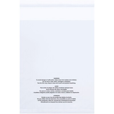 10 x 15 Reclosable Poly Bags, 1.5 Mil, Clear, 100/Carton (PMV101515100)