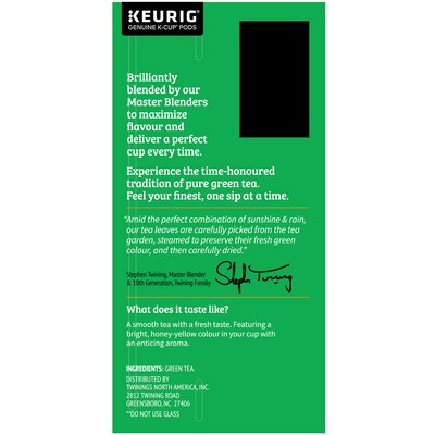Twinings Green Tea, Keurig® K-Cup® Pods, 24/Box (TNA85788)
