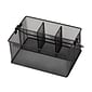 Mind Reader 4-Compartment Utensil Holder Silverware Organizer, Metal, Black (MESHBASKET-BLK)