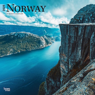 2025 BrownTrout Norway 12 x 12 Monthly Wall Calendar (9781975476182)