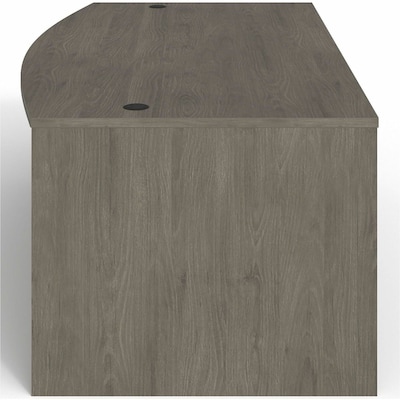 Lorell Prominence 2.0 72" W Bowfront Right-Pedestal Desk, Gray Elm Surface (LLRPD4272RSPGE)