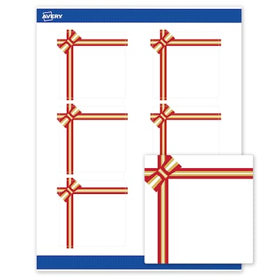 Avery Square Multipurpose Labels, 3 x 3, White, 60/Pack (19479370589)